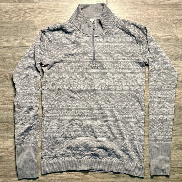 Lululemon Women's Rest Less 1/4 Zip Sweater - Grey - Picture 4 of 10